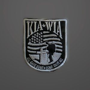 KIA-WIA patch Killed in Action Wounded in Action patch SILVER with velcro